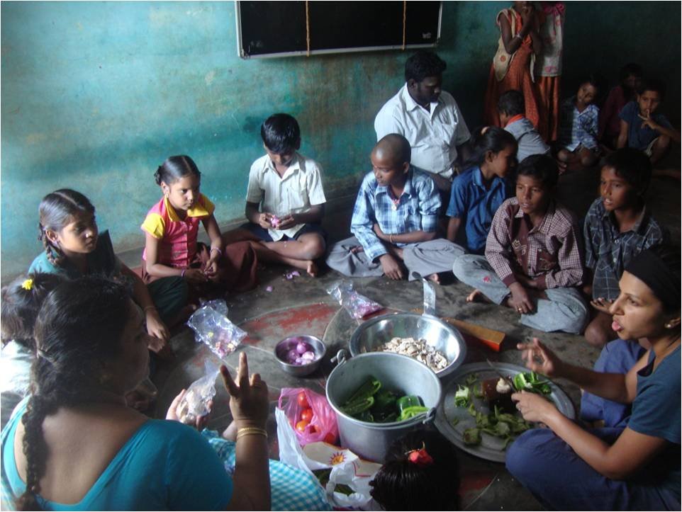 Food for 2014-15 to 25 deprived children in India