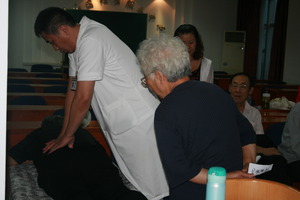 Check the spine for old people