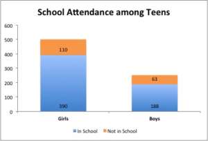 School attendance among participating adolescents