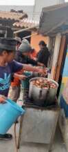 Preparing food in Ecuador