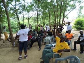 Community members discuss child protection