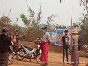 Check point at village entrance
