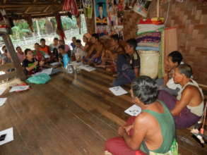 Explaining villagers on our project(1)