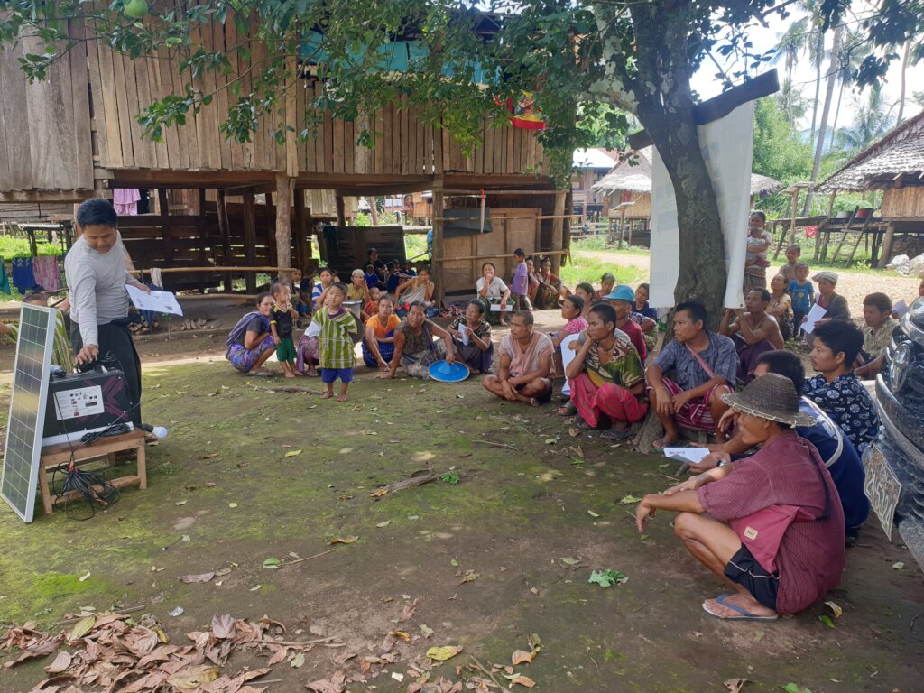 Explanation of solar systems to villagers