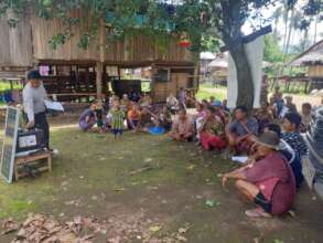 Explanation of solar systems to villagers