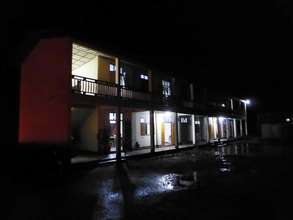 Night view of the school