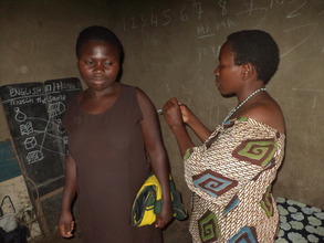 Health worker injecting tetanus vaccine