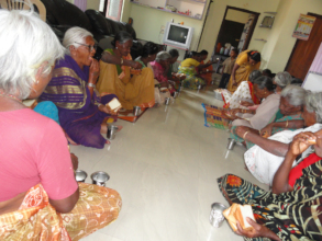 Homeless poor senior citizens at free oldage home