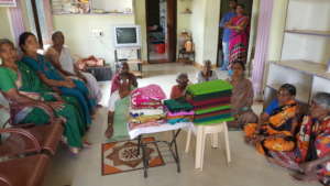 Sarees Donation to poor elderly persons HelpAgeind