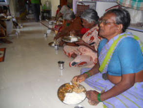 sponsoring lunch to poor elders seruds oldage home