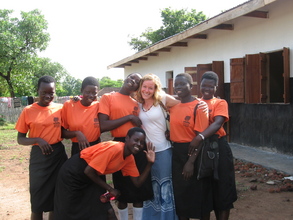 Students with NESEI staff member, Mari Wright