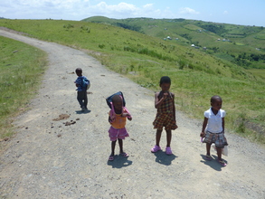 Children walking home