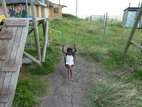 Children playing outside the kindergarten