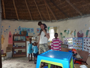 Inside the kindergarten hut
