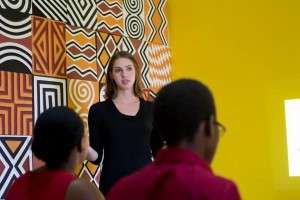 Founder Ayla Schlosser leading a workshop