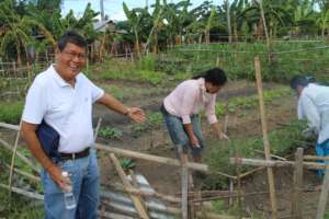 Visit by a garden donor