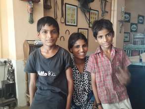 Pooja and her brothers.