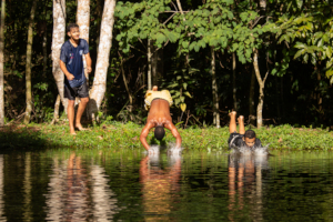Jumping into the pond