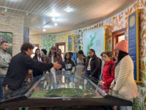 The students learning about the Rainforest