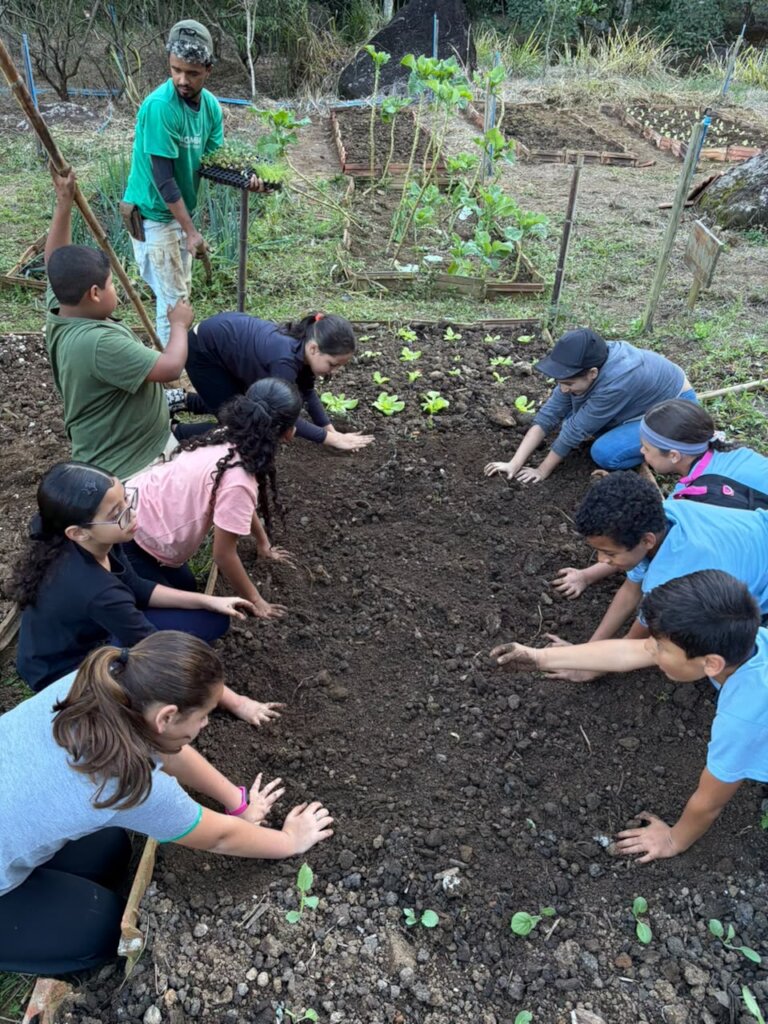 YoungEcoleaders getting their hands dirty