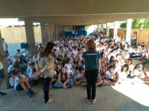 Launching the competition to collect batteries