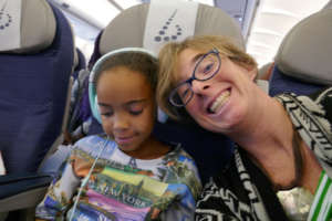 Maureen and Kaya enroute to Cameroon!