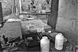 A community kitchen turned dental clinic