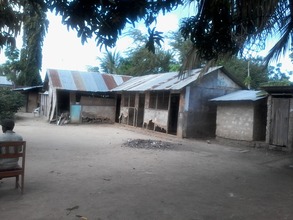 The derelict wooden \Kindergarten block ...