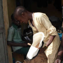 Jamil works in the Adbullahadi's Shoemaker Shop
