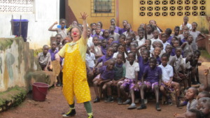The children enjoyed Clowns Without Borders