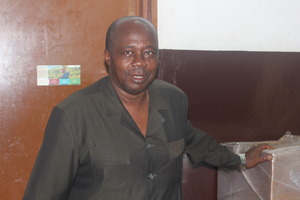 Dr Kargbo with the PPE Box