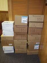 boxes of supplies received