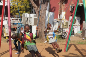 fun time on swings