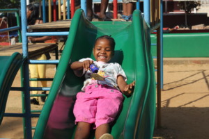 Happy times - sliding down...