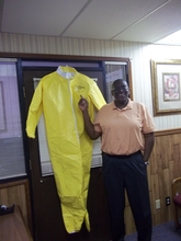 full length Tychem coverall
