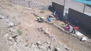 The school vegetable garden