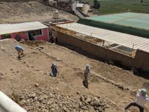 Preparing the land for vegetable garden extention