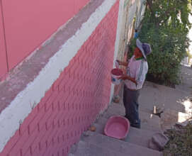 Painting the school