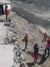 Desert terrain in the school