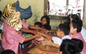 Younger children enjoy meeting the wild animals