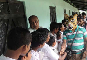 Tiger goes to school