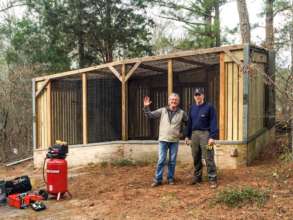 Volunteers complete updates to owl enclosure