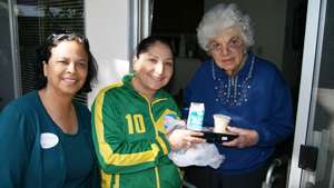 Delivering a meal and a smile