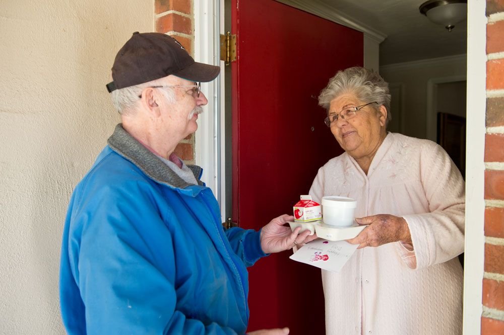 In bringing a meal, we're also doing a well check