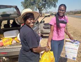 The look of joy on one mum's face when receiving!