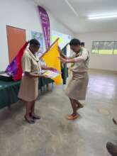 Nkulu our SHG Manager receives her Gold Star Award