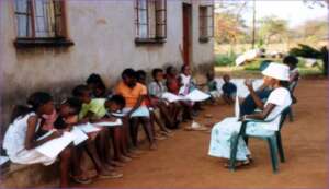 Our first day in Nov 2003 with 13 girls.