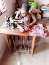 Virunga centre Rachel got a sewing machine