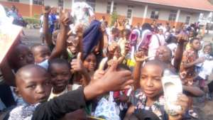 Children learning center gives shoes and clothes