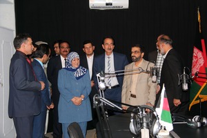 Staff in the new radio station